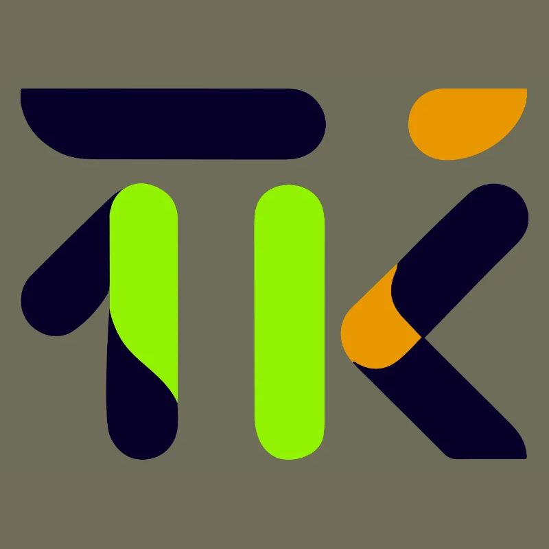 Neon Lime Abstract Glyph