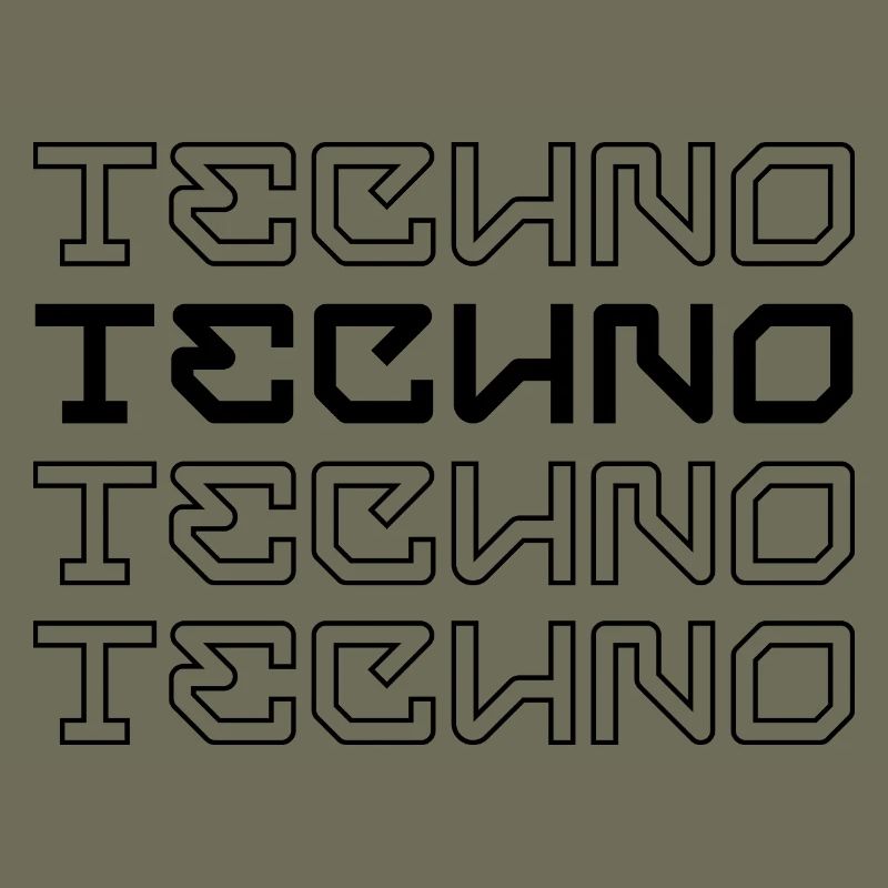 Conception de logo en typographie techno-moderne