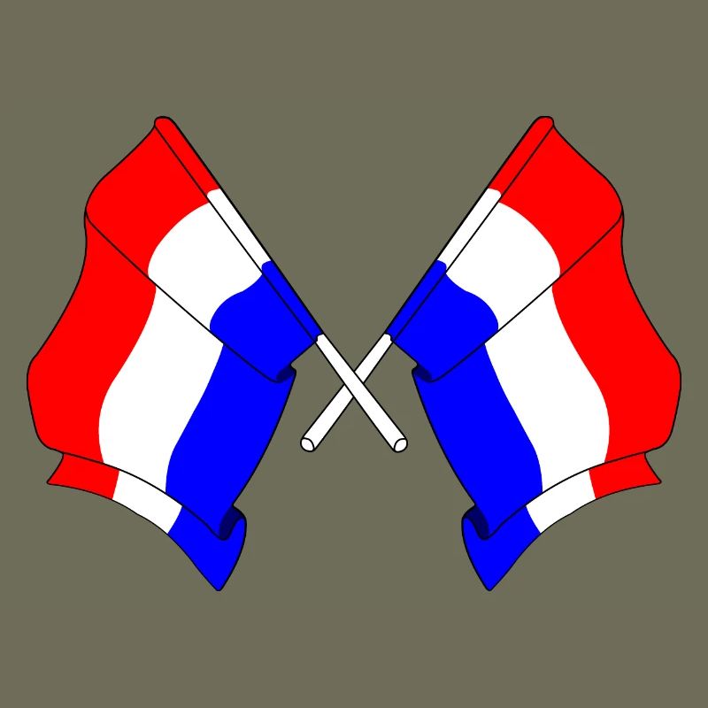 Deux drapeaux Pays-Bas