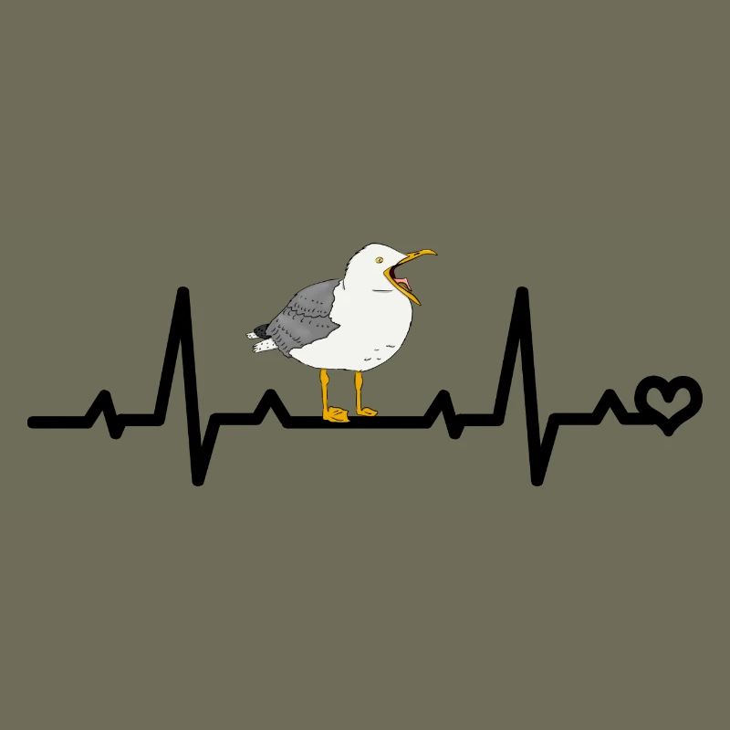 Möwe Herzfrequenz EKG Puls Herzschlag Liebe Vogel