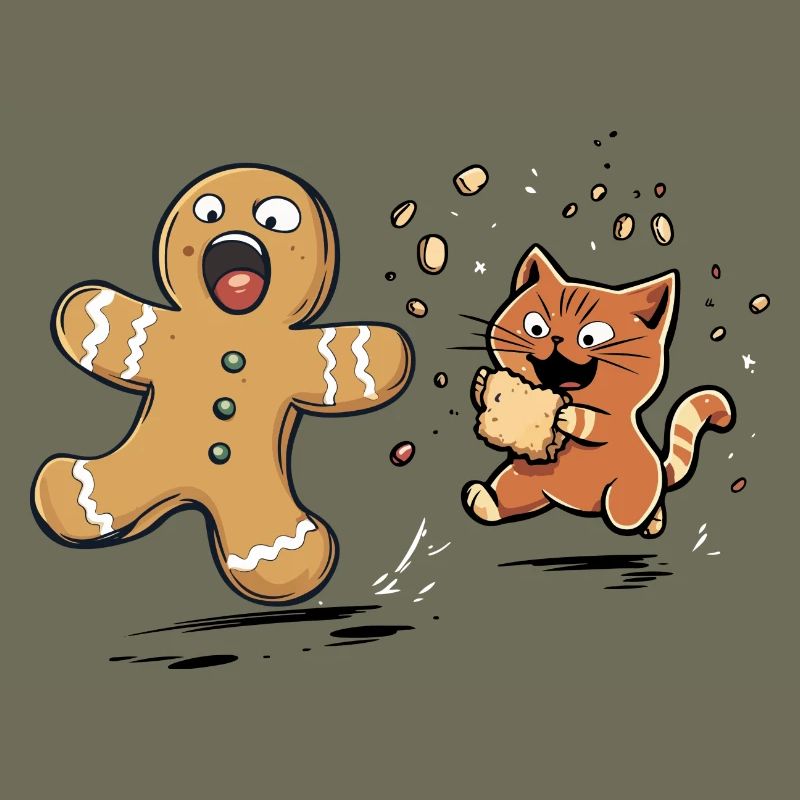Chat de Noël, Dent sucrée, Amateur de biscuits