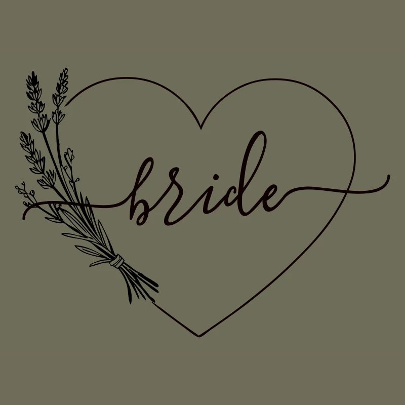 Team Bride Herz Wildblumen