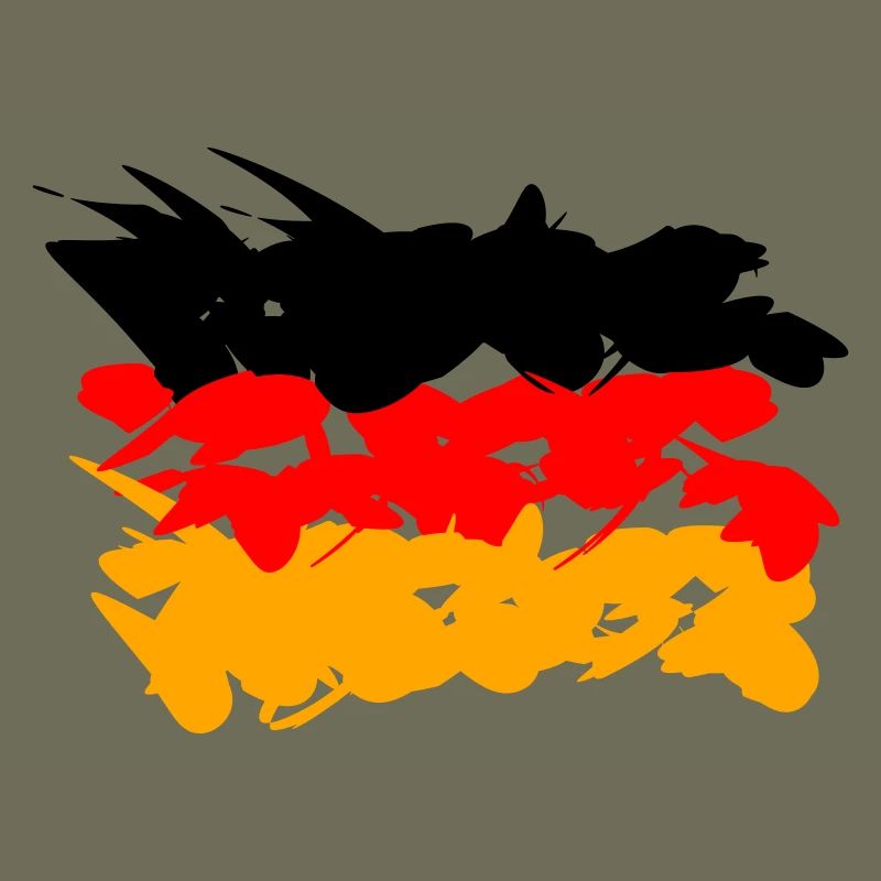 Germany Flag Graffiti Design