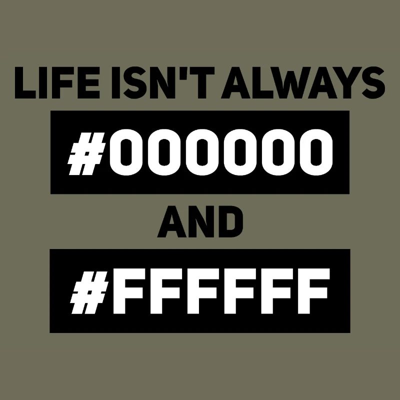 Life isn’t always #000000 and #FFFFFF – Informatik
