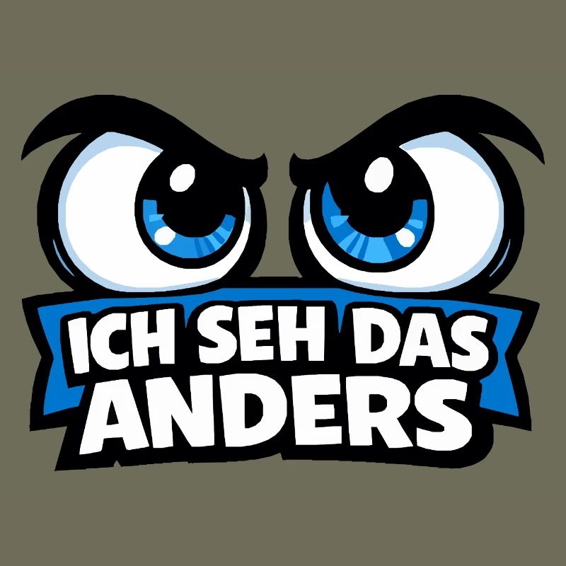 Ich seh das anders – Comic Augen Statement Motiv