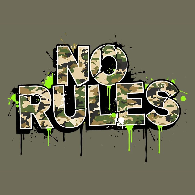 No Rules Camouflage Graffiti