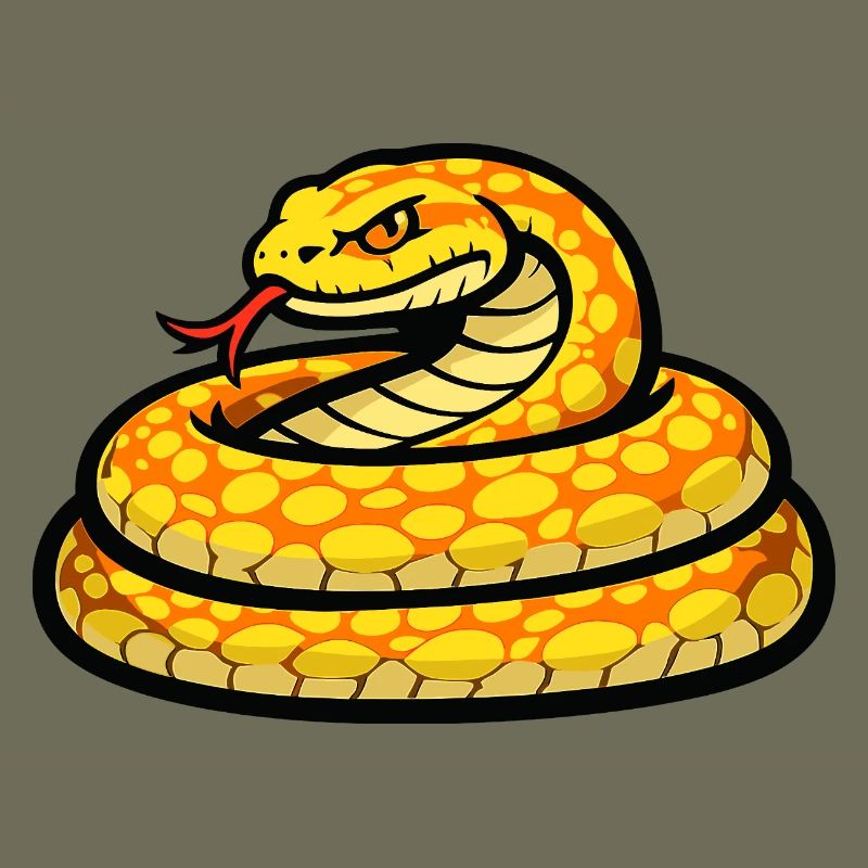 Sunny Snake Neon Pattern