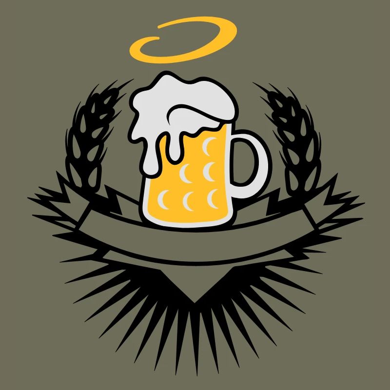 Une chope de bière comme un blason