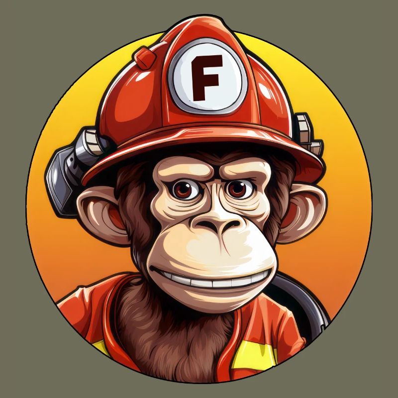 Feuerwehrmann / Affe