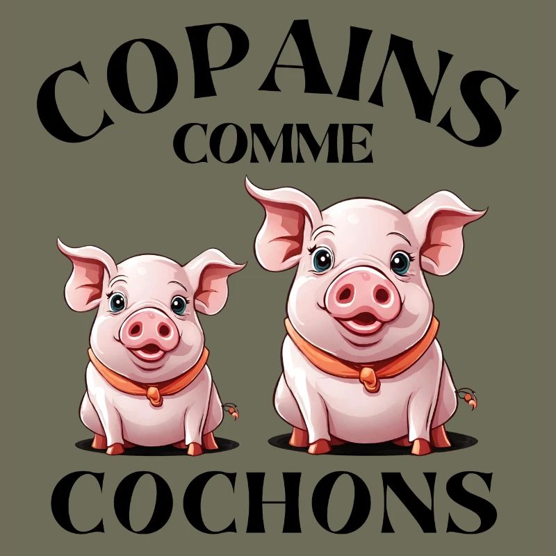 cochon, copains comme cochons, amitié