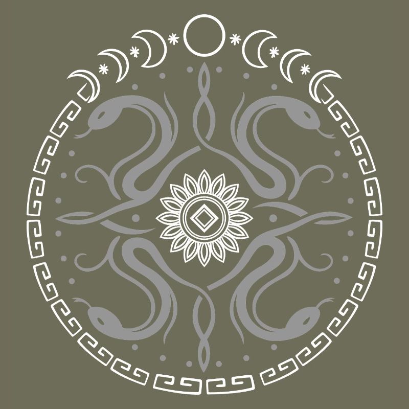Roue serpentine avec phases de lune