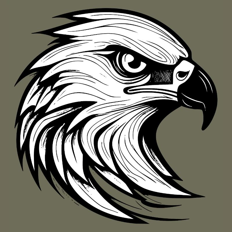 Detailed Eagle Head Illustration