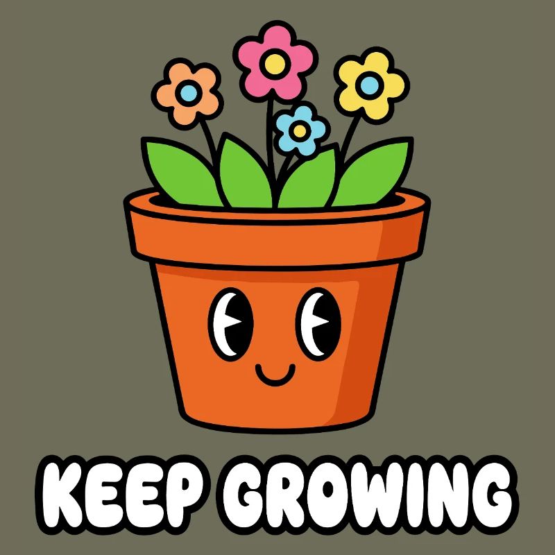 Keep Growing Flower Pot
