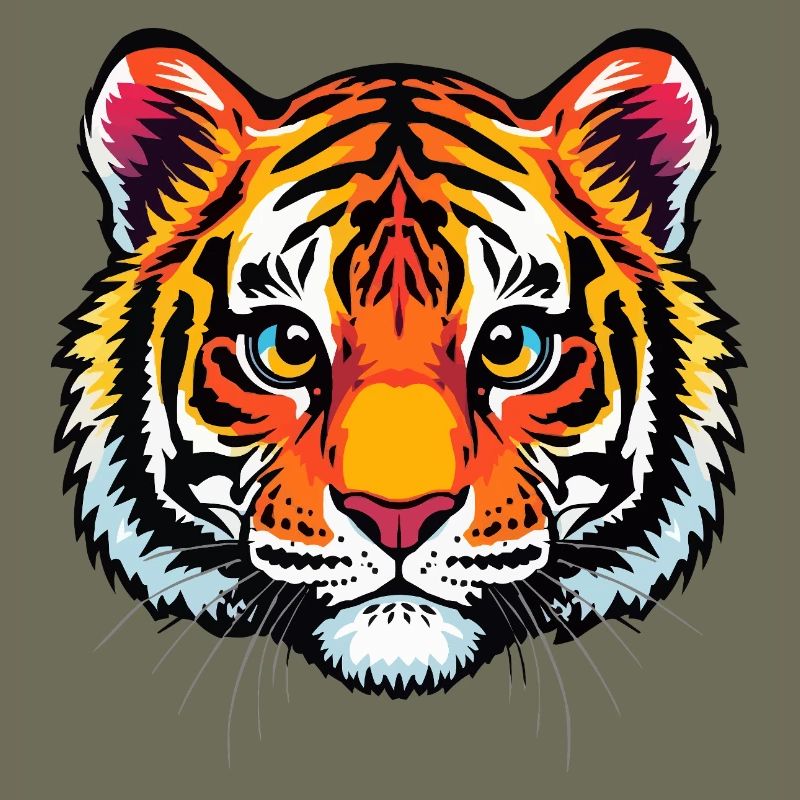 Cute tiger head