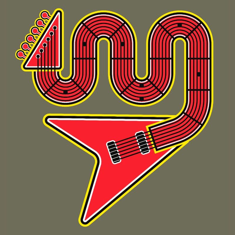 Rote Abstract Shape E-Gitarre