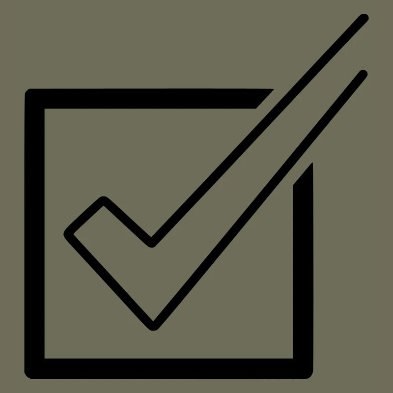 Liste de contrôle Boîte à cocher terminée
