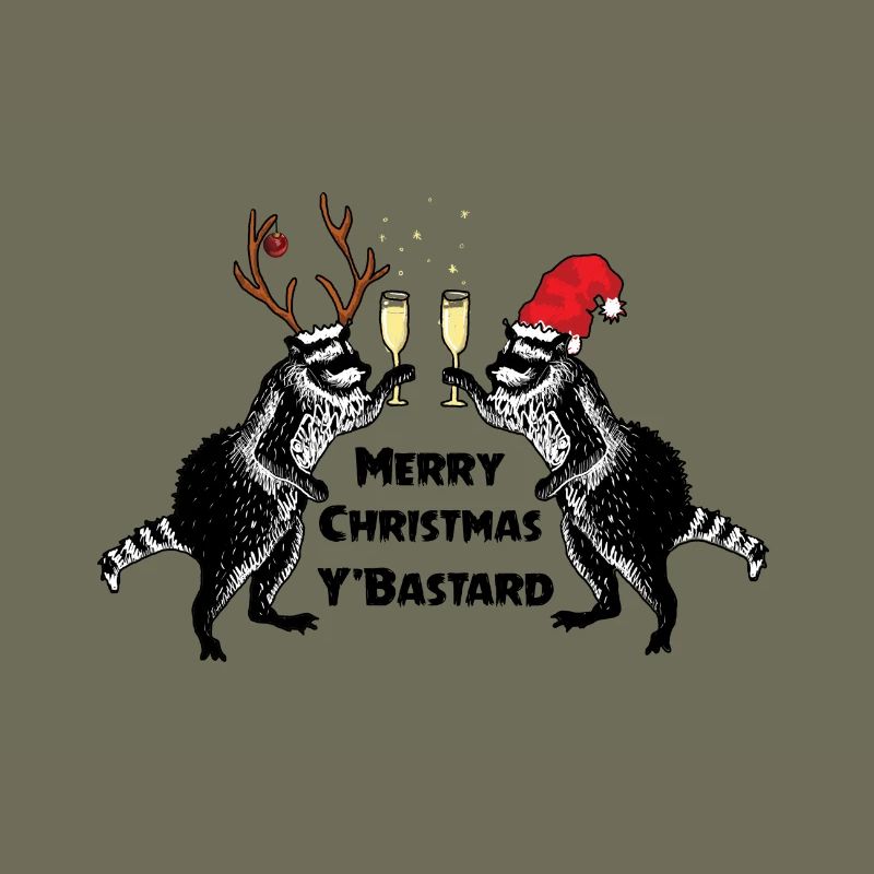 Weihnachts-Waschbären