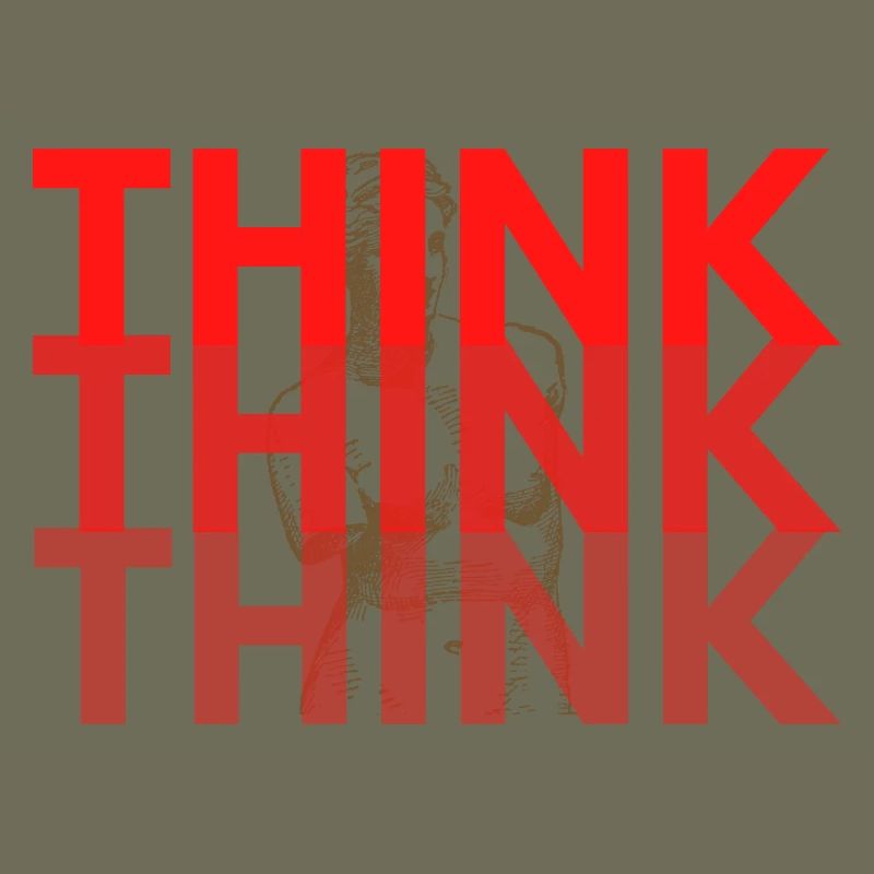 Red Think Overlay Typography