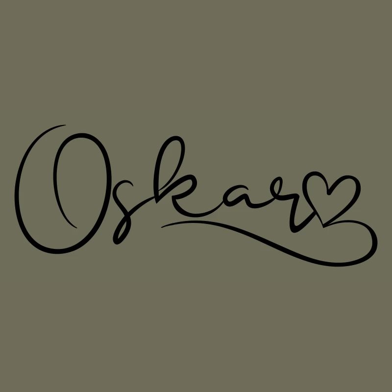 Oskar surname First name Heart décor