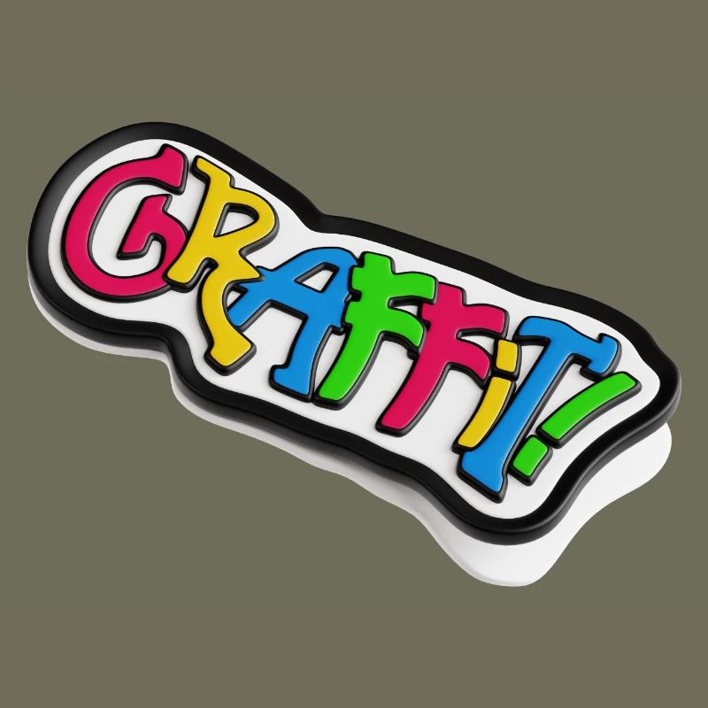 Graffiti lettering 3d effect