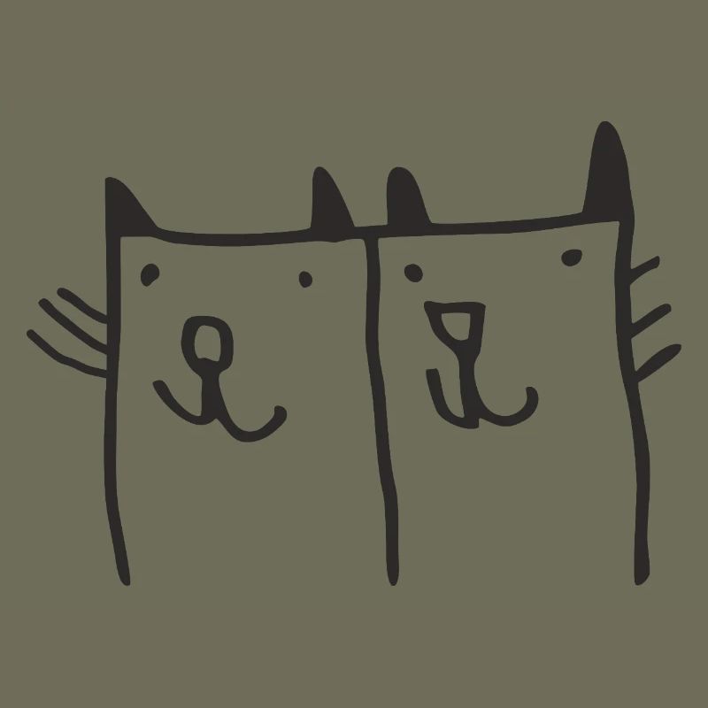Playful cat illustration