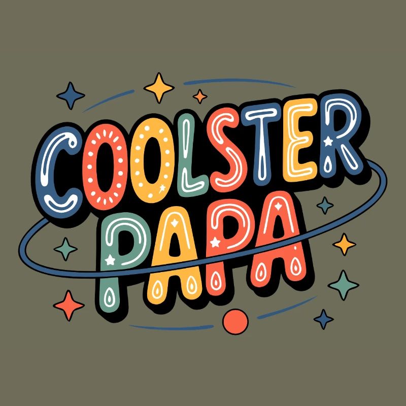 Coolest Dad Neon Retro