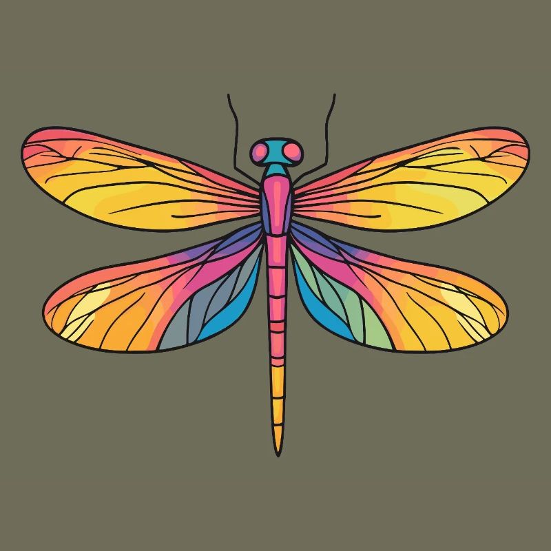 Rainbow Dragonfly Wings
