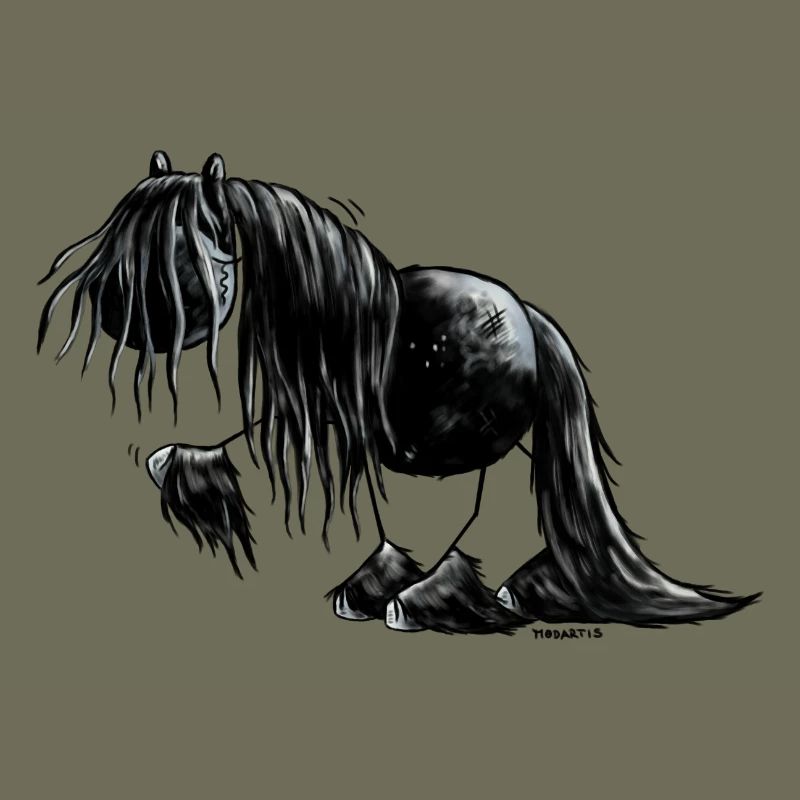 Frison cheval dessin animé
