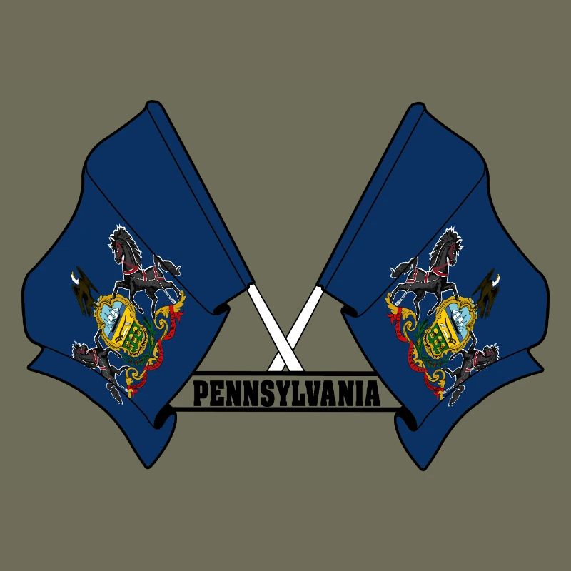 Zwei Flaggen mit dem Text PENNSYLVANIA