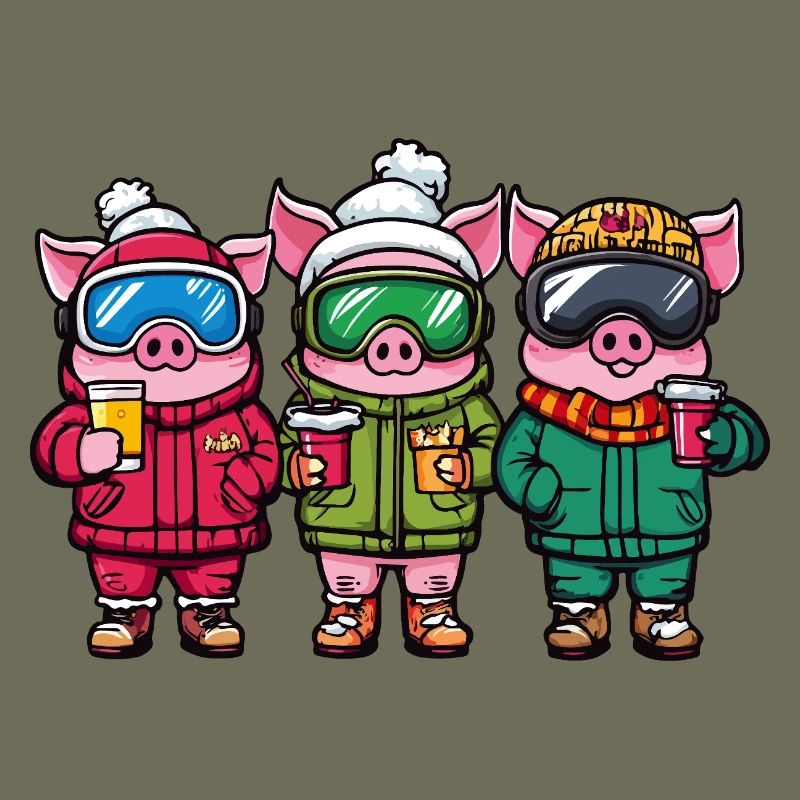 Ski Team Piglets