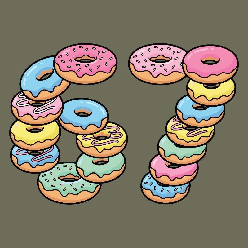 Motif Pastel Donut Stack 67