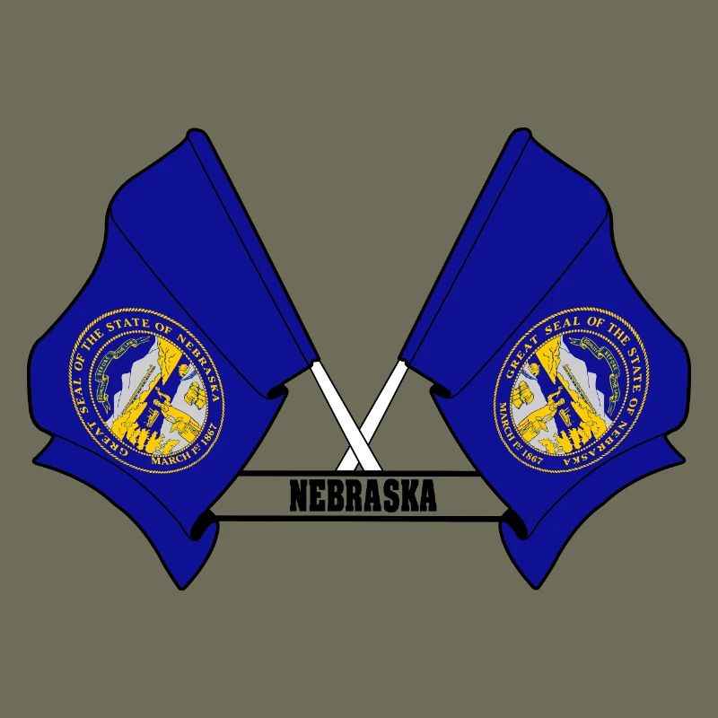 wee flags text NEBRASKA