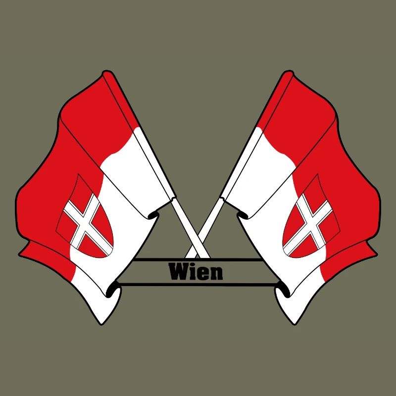Wien Flags with Text