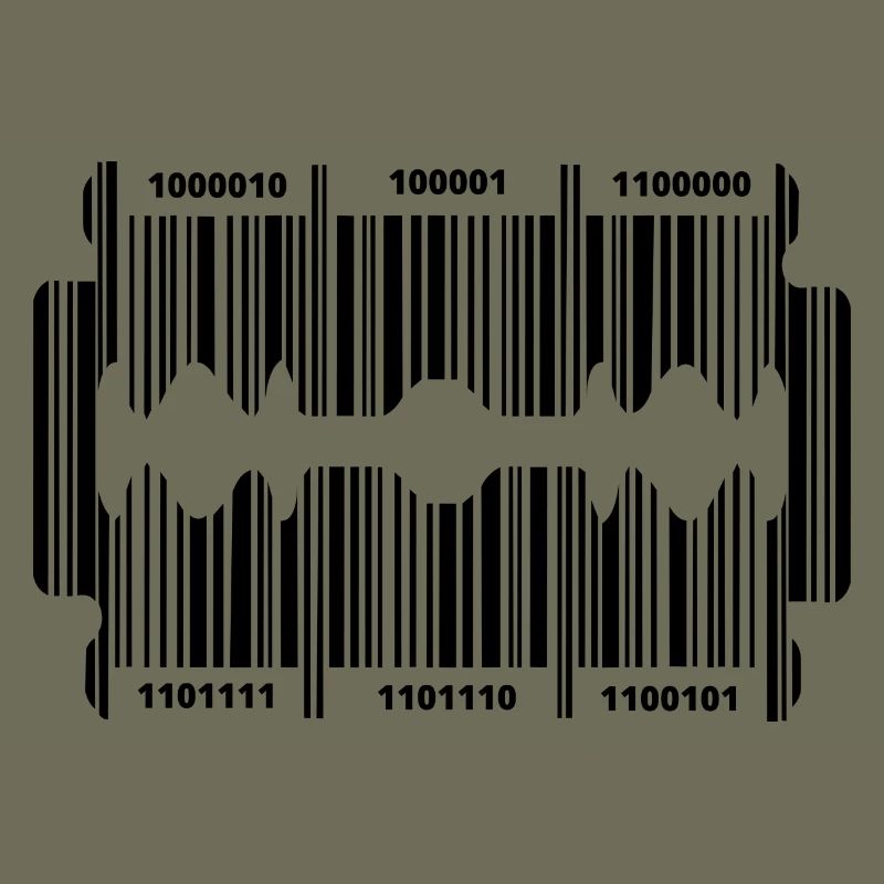 Rasierklinge mit geheim Code