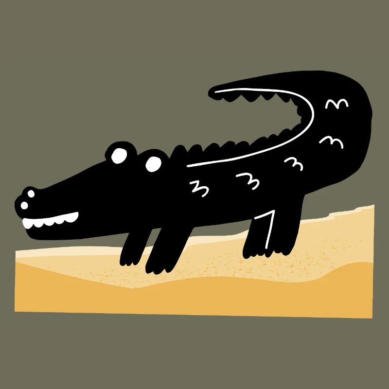 schwarzes Krokodil