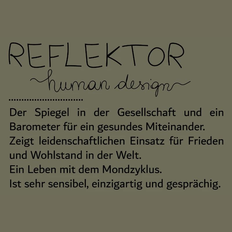 Du bist ein Reflektor