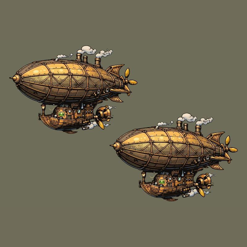 Zeppelin des dirigeables steampunk