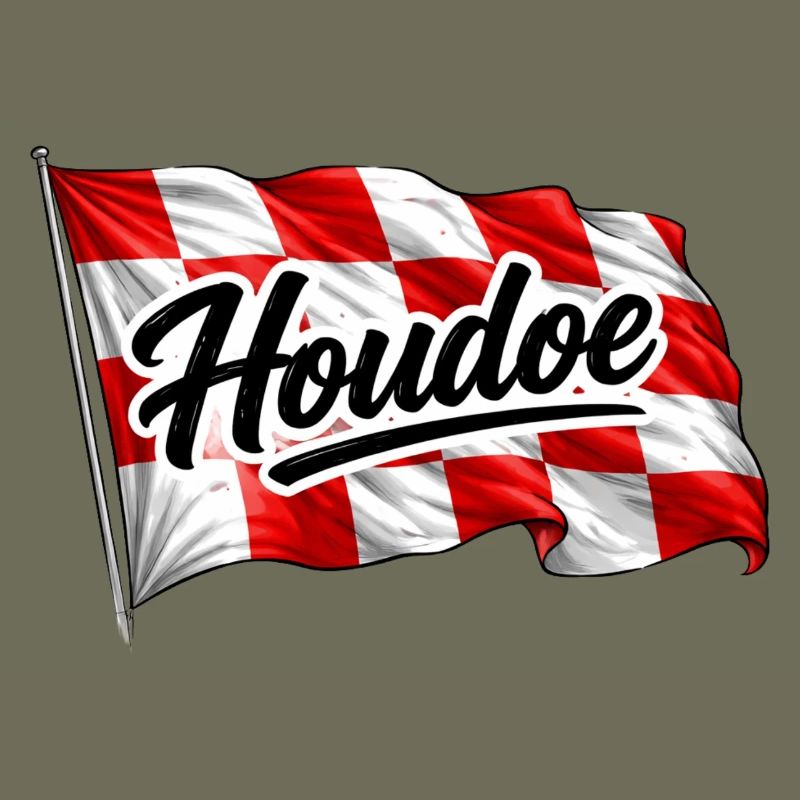 agitant le drapeau du Brabant avec Houdoe