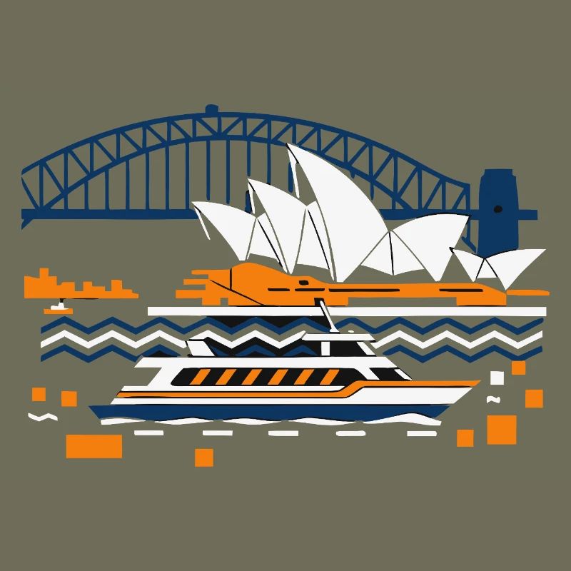 Sydney Opera Harbour Bridge Skyline