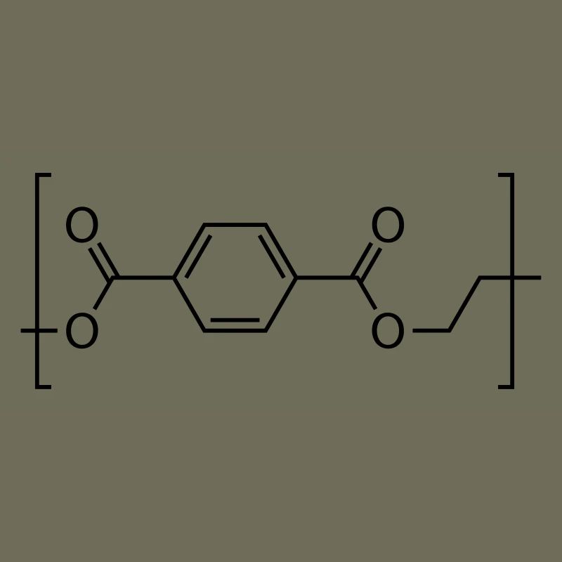 Polyethylene terephthalate (PET) molecule.