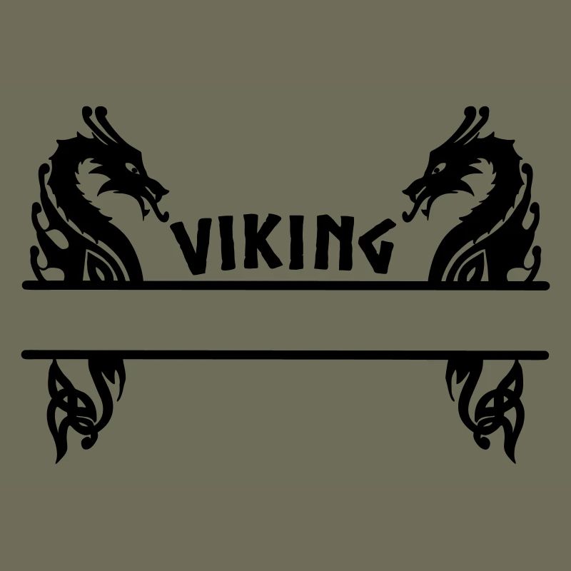 Wikinger zwei Drachen Banner