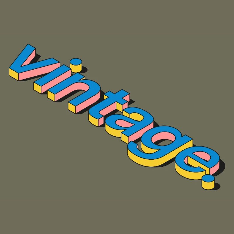 Conception de typographie 3D rétro vintage