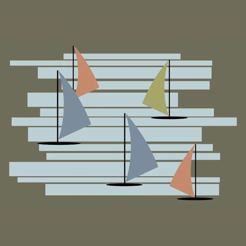 Abstrakte Windsurfer
