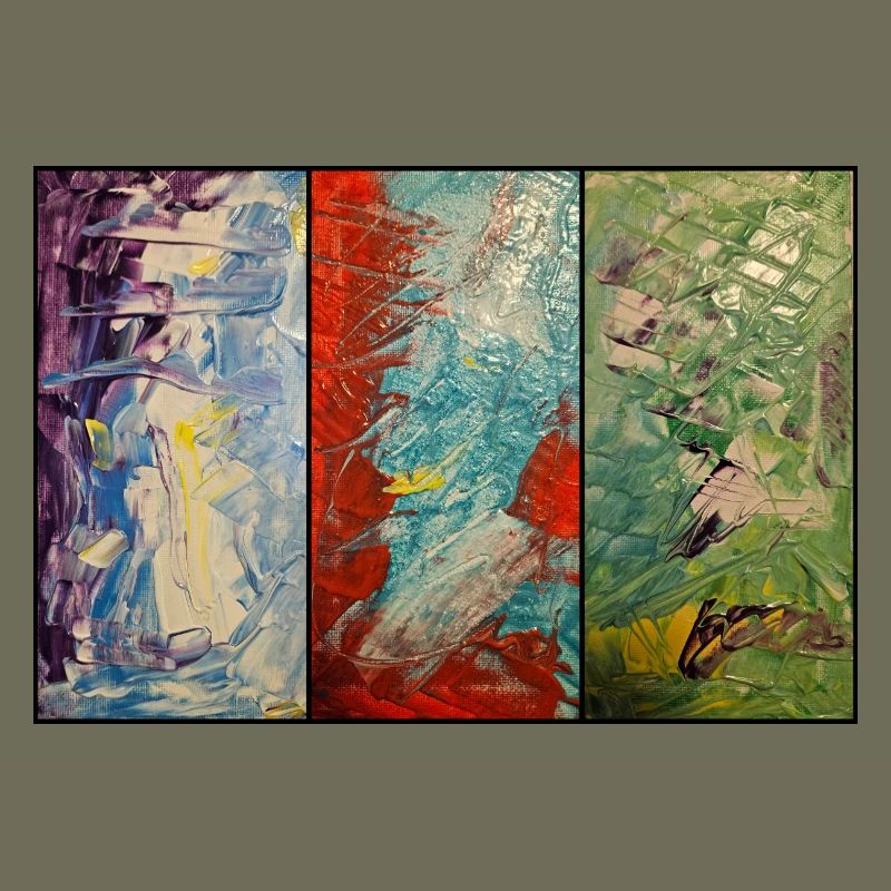 Flux de couleur triptyque