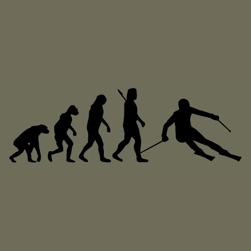 Evolution Skifahrer
