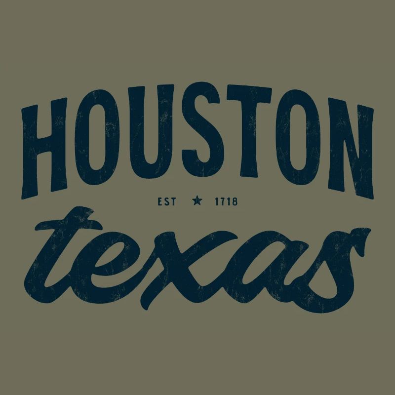 Houston Texas Script Emblem Tee
