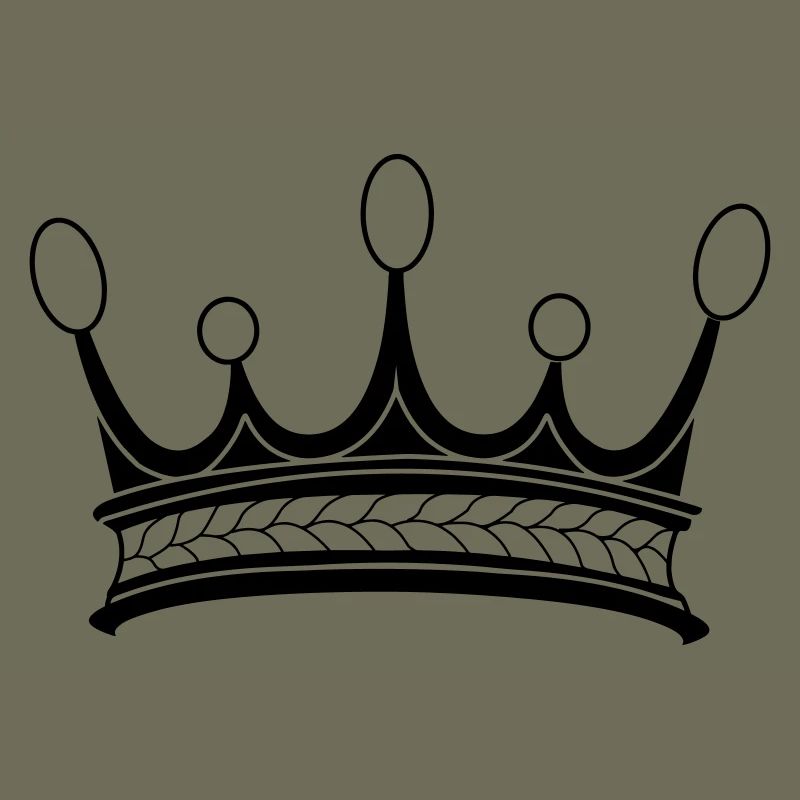 Crown five pearls transparent shadow image