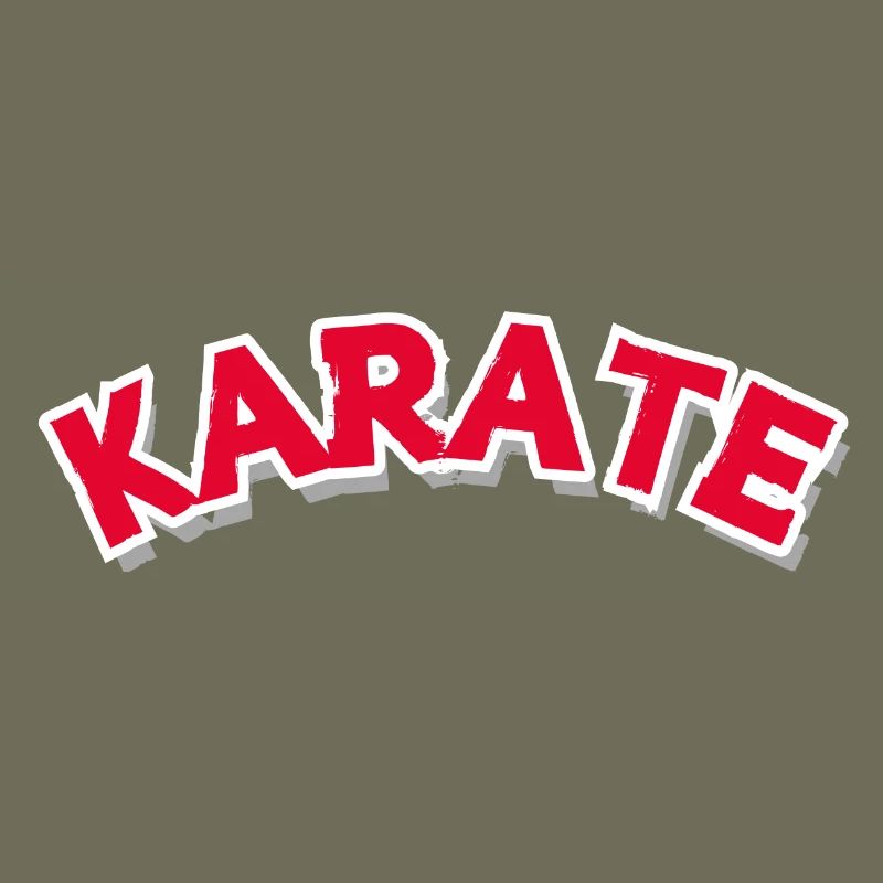 Karate Rund1 in Rot als Überschrift oder Logo
