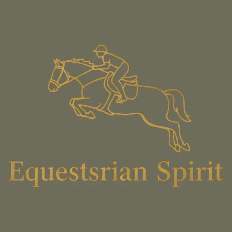 Elégant cavalier de saut d’obstacles en ligne dorée