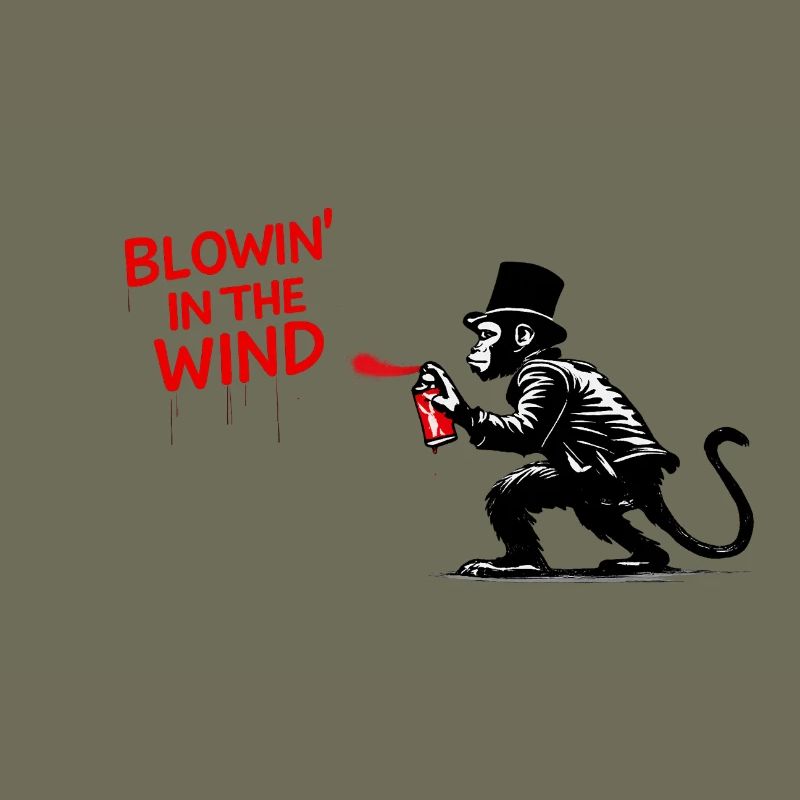 Windspray-Affe Graffiti